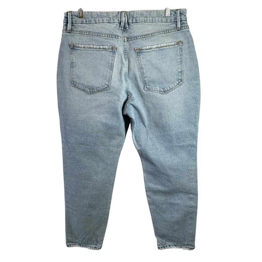 Good American Good Girlfriend High Rise Straight Leg Jean Size 12/31 - Picture 4 of 7